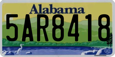 AL license plate 5AR8418
