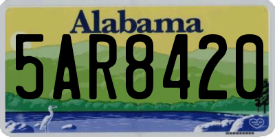 AL license plate 5AR8420