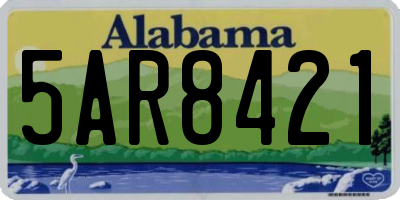AL license plate 5AR8421
