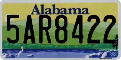AL license plate 5AR8422