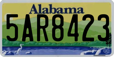 AL license plate 5AR8423