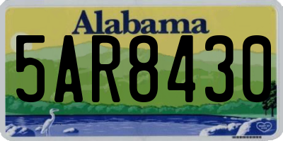 AL license plate 5AR8430