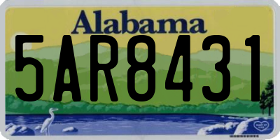 AL license plate 5AR8431