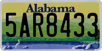 AL license plate 5AR8433