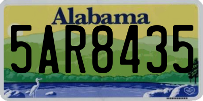 AL license plate 5AR8435