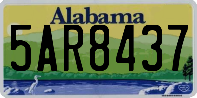 AL license plate 5AR8437