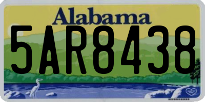 AL license plate 5AR8438