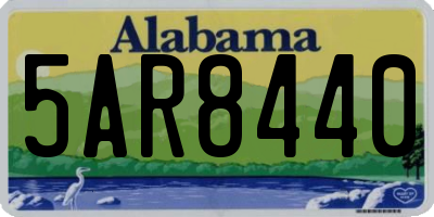 AL license plate 5AR8440