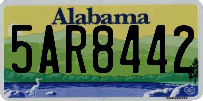 AL license plate 5AR8442