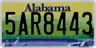 AL license plate 5AR8443
