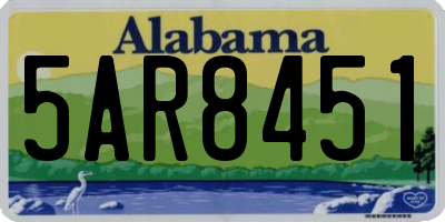 AL license plate 5AR8451