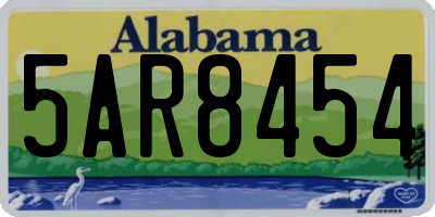 AL license plate 5AR8454