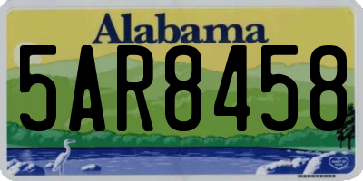 AL license plate 5AR8458