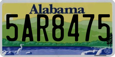 AL license plate 5AR8475