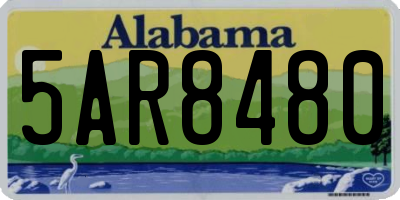AL license plate 5AR8480