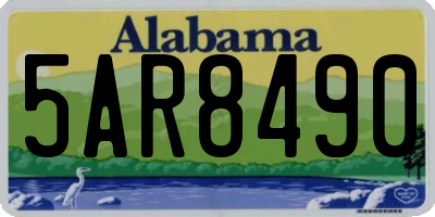 AL license plate 5AR8490