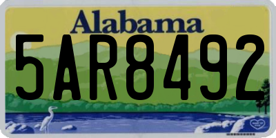 AL license plate 5AR8492