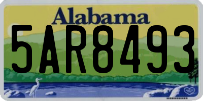AL license plate 5AR8493