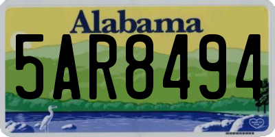 AL license plate 5AR8494
