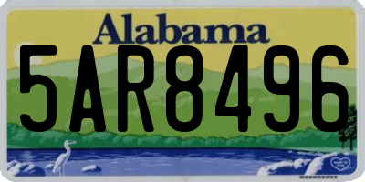 AL license plate 5AR8496