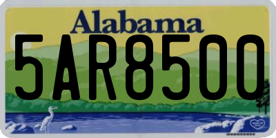 AL license plate 5AR8500