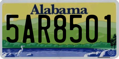 AL license plate 5AR8501