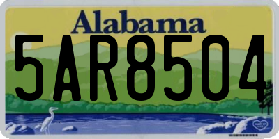 AL license plate 5AR8504