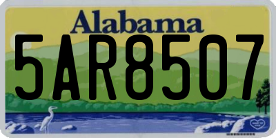 AL license plate 5AR8507
