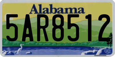 AL license plate 5AR8512