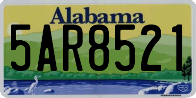 AL license plate 5AR8521