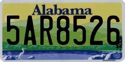 AL license plate 5AR8526
