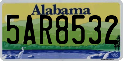 AL license plate 5AR8532
