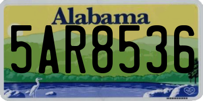 AL license plate 5AR8536