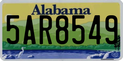 AL license plate 5AR8549
