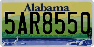 AL license plate 5AR8550