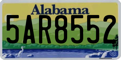 AL license plate 5AR8552