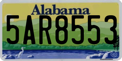 AL license plate 5AR8553
