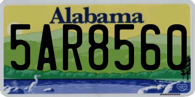 AL license plate 5AR8560