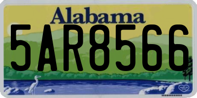 AL license plate 5AR8566