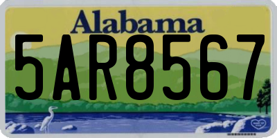 AL license plate 5AR8567