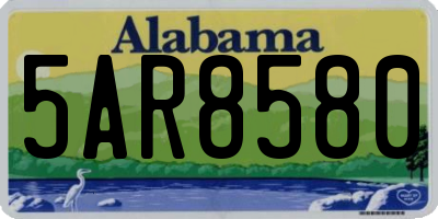 AL license plate 5AR8580