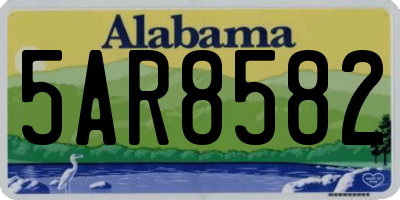 AL license plate 5AR8582