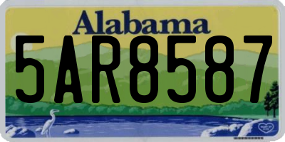 AL license plate 5AR8587