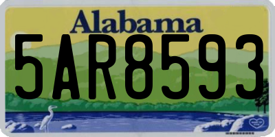 AL license plate 5AR8593