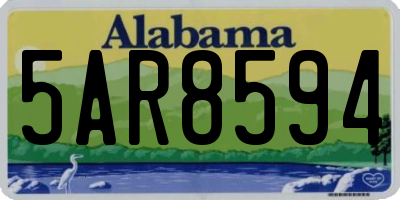 AL license plate 5AR8594