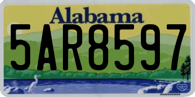 AL license plate 5AR8597