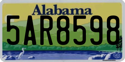 AL license plate 5AR8598