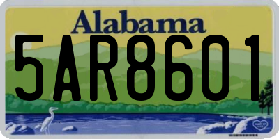AL license plate 5AR8601