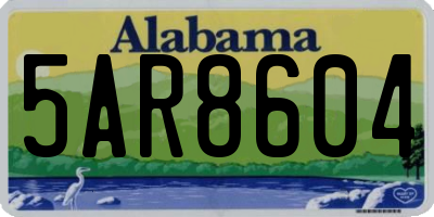 AL license plate 5AR8604