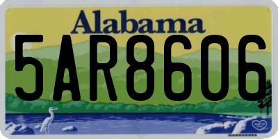 AL license plate 5AR8606